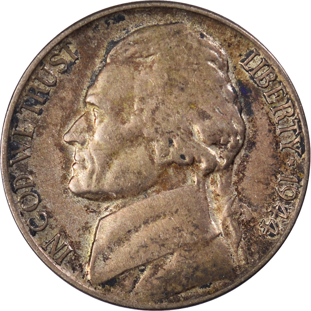 Monnaie, États-Unis, 5 Cents, 1944