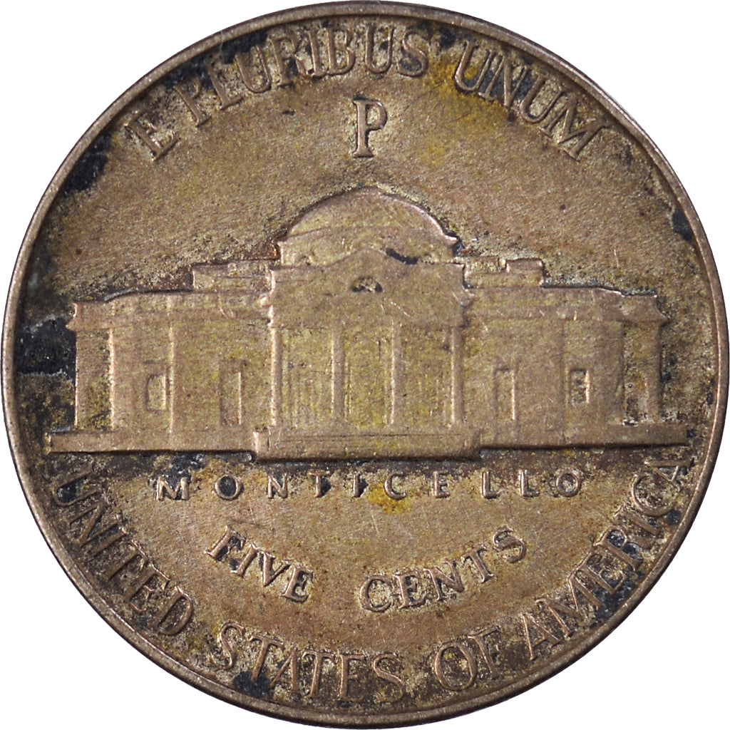 Monnaie, États-Unis, 5 Cents, 1944