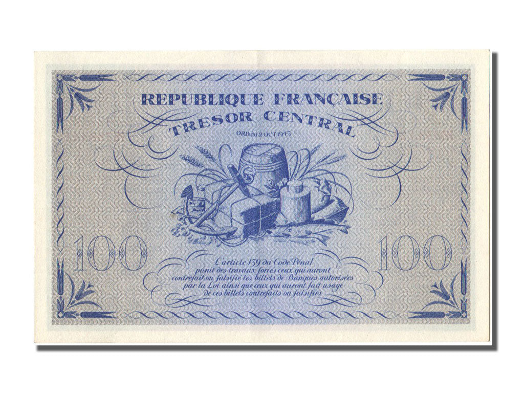 FRANCE, 100 Francs, 1943-1945 Marianne, 1943, 1943-10-02, , PG, Fayette #VF...