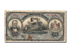 Greece, 25 Drachmai, 1918, KM #65a, 1918-07-08, F(12-15), AN