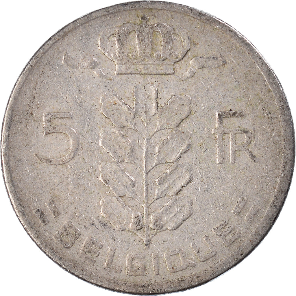 Coin, Belgium, 5 Francs, 5 Frank, 1962