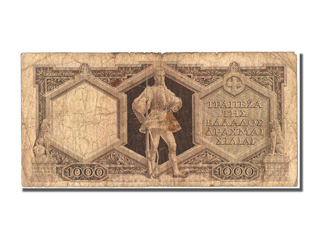 Greece, 1000 Drachmai, 1944, KM #172a, VF(20-25), EO