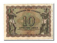 Greece, 10 Drachmai, 1944, KM #322, 1945-11-09, AU(50-53)