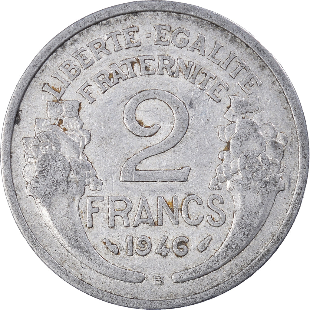 Moneta, Francia, 2 Francs, 1946