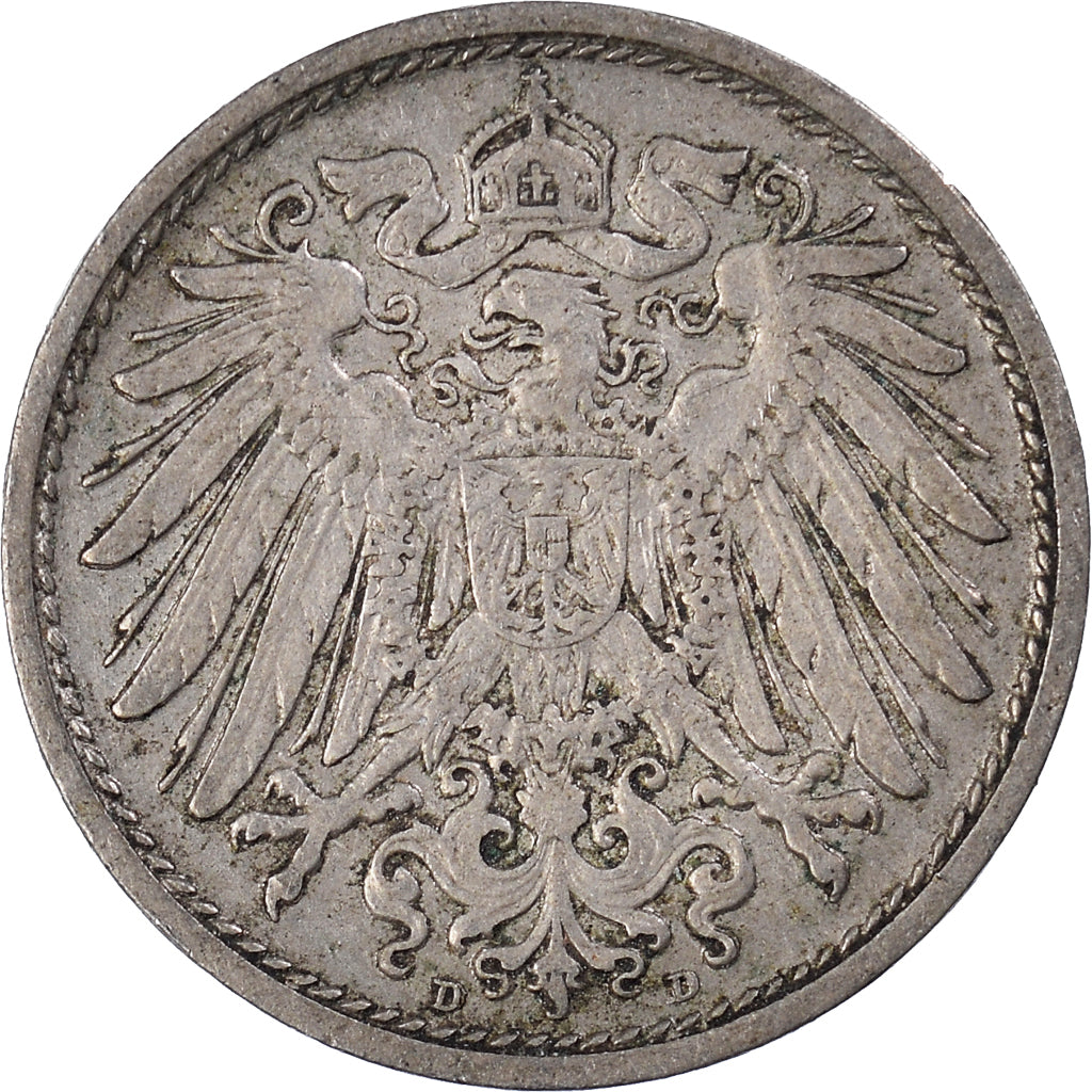 Moneta, GERMANIA - IMPERO, 10 Pfennig, 1908