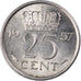 Munten, Nederland, 25 Cents, 1957