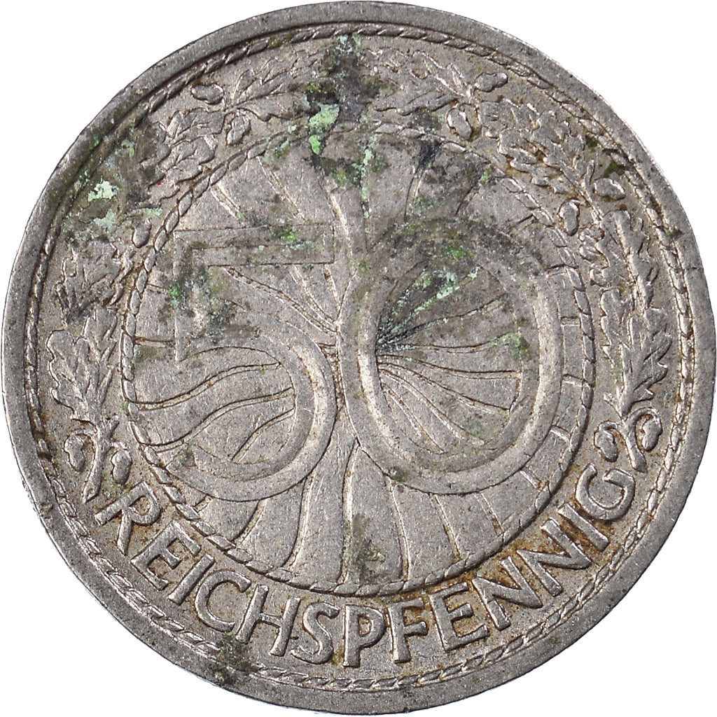 Monnaie, Allemagne, République de Weimar, 50 Reichspfennig, 1930