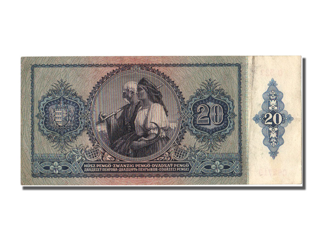 Hungary, 20 Pengö, 1941, KM #109, 1941-01-15, AU(55-58), C