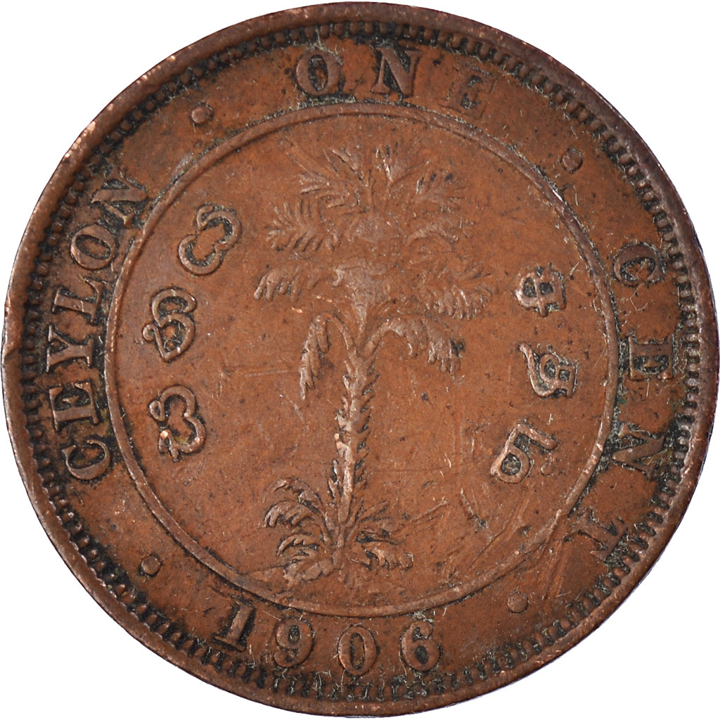 Moneta, Cejlon, Cent, 1906