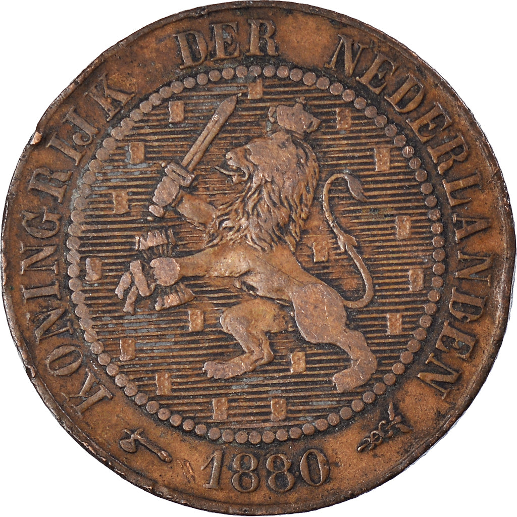 Moeda, Países Baixos, 2-1/2 Cent, 1880