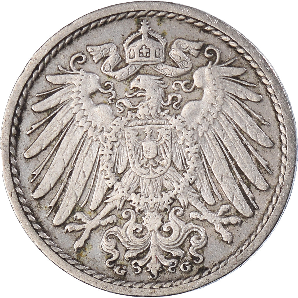 Coin, GERMANY - EMPIRE, 5 Pfennig, 1907
