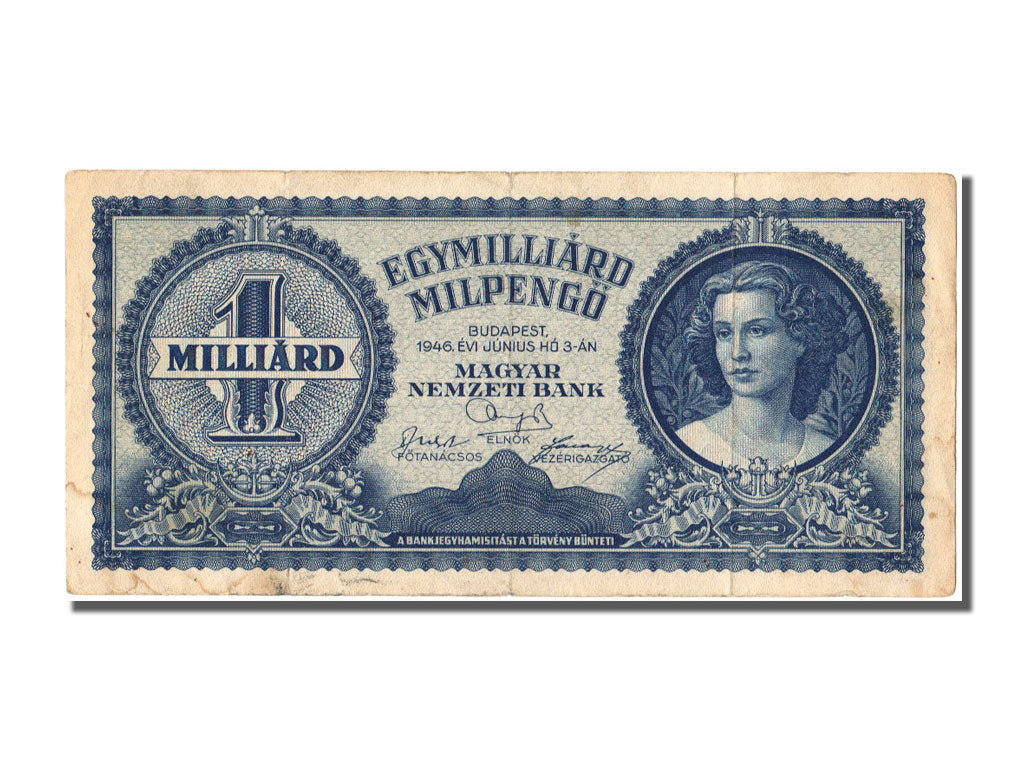 Hungary, 1 Milliard Milpengö, 1946, KM #131, 1946-06-03, EF(40-45)