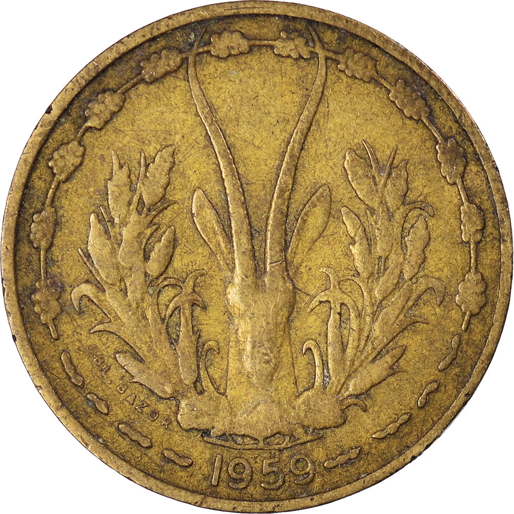 Coin, West African States, 10 Francs, 1959