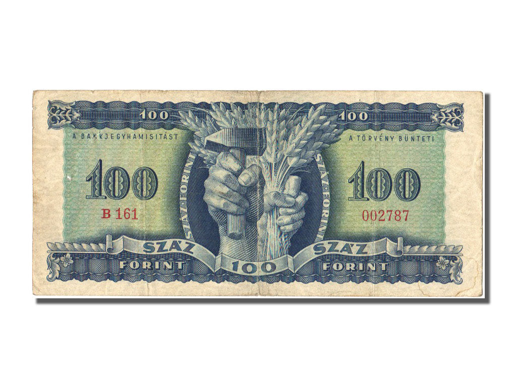 Hungary, 100 Forint, 1946, KM #160a, 1946-06-03, EF(40-45), B