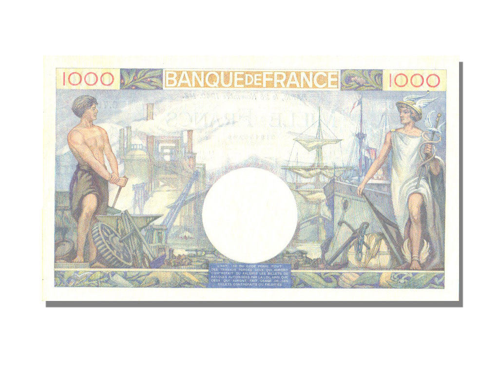 Banknote, France, 1000 Francs, 1 000 F 1940-1944 ''Commerce et Industrie''