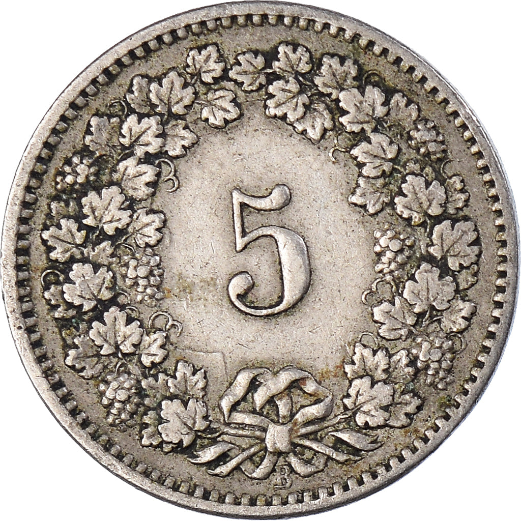 Munten, Zwitserland, 5 Rappen, 1895
