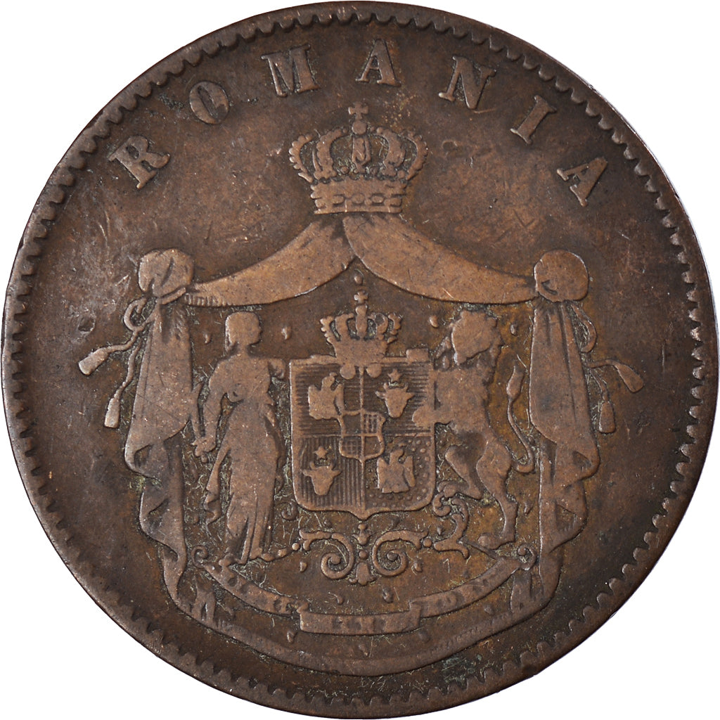 Moneda, Rumanía, 10 Bani, 1867