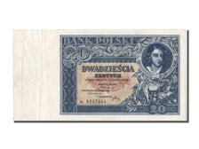 Poland, 20 Zlotych, 1931, KM #73, 1931-06-20, AU(55-58), AL