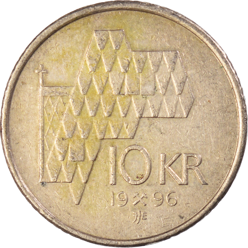Moeda, Noruega, 10 Kroner, 1996