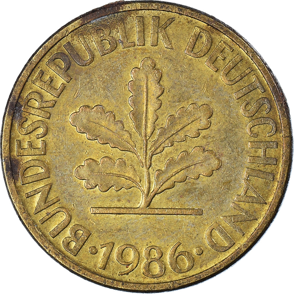 GERMANY - FEDERAL REPUBLIC, 10 Pfennig, 1986
