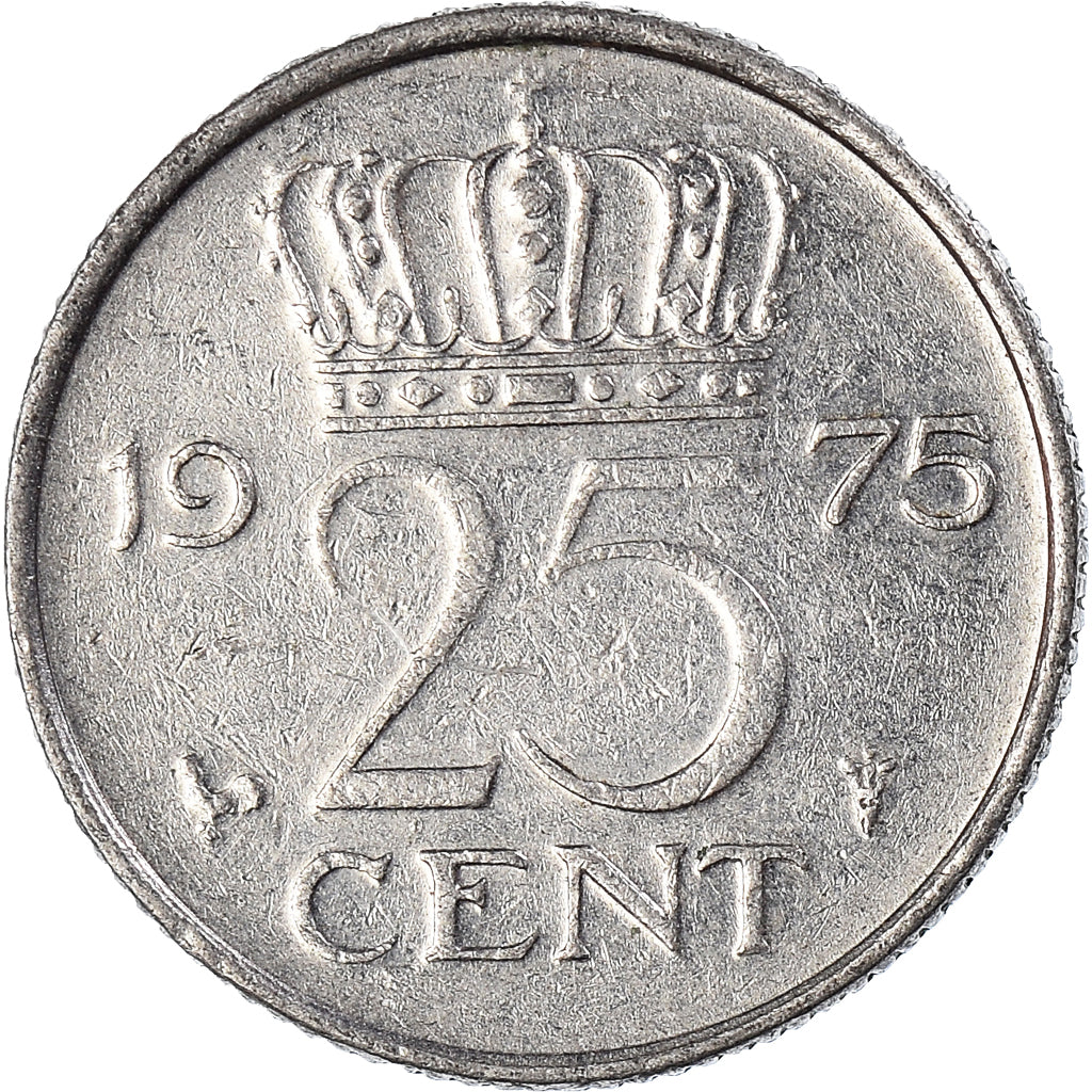 Münze, Niederlande, 25 Cents, 1975
