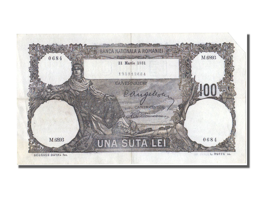 Romania, 100 Lei, 1931, 1931-03-31, AU(50-53), M