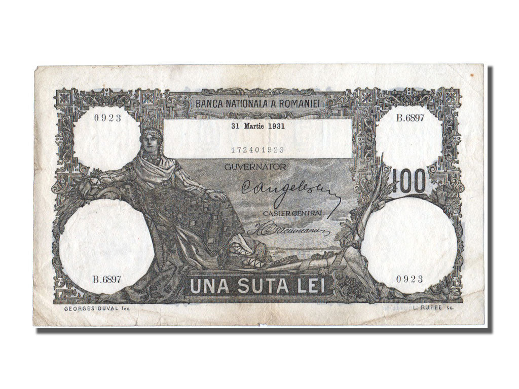 Romania, 100 Lei, 1931, 1931-03-31, EF(40-45), B