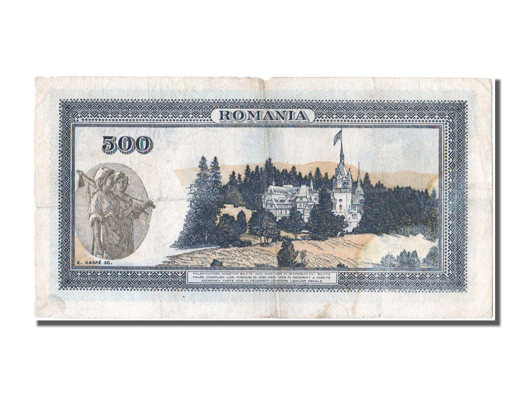 Romania, 500 Lei, 1939, KM #42a, 1939-05-26, VF(20-25), D3