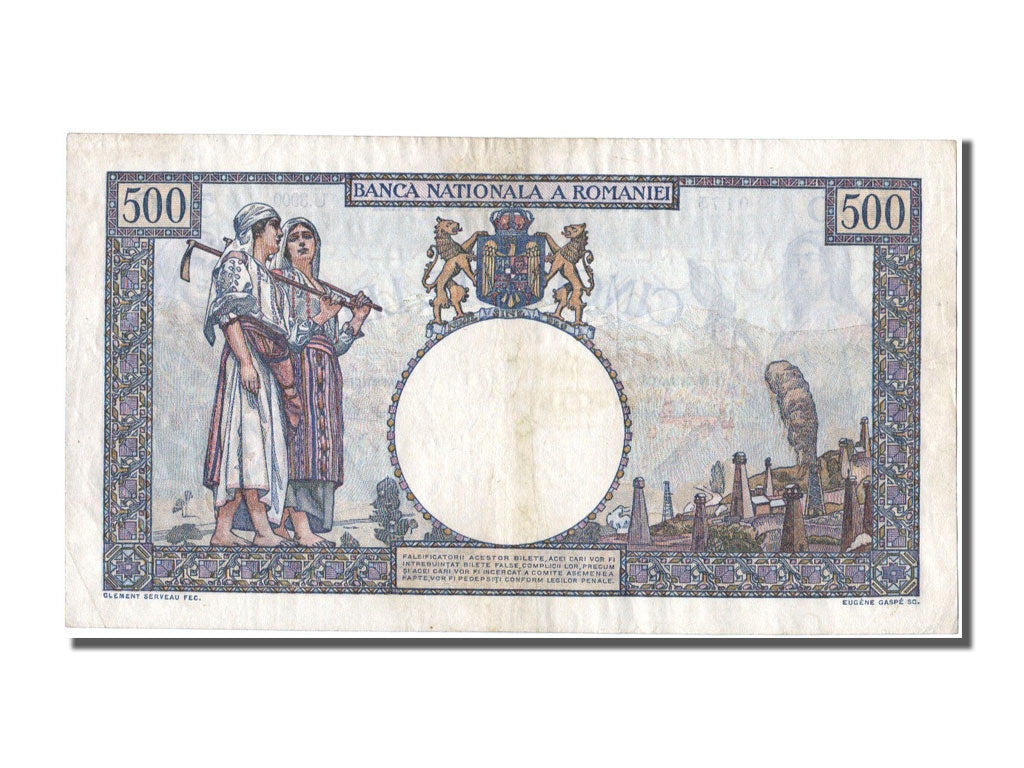 Romania, 500 Lei, 1938, KM #32a, 1938-01-27, EF(40-45), U