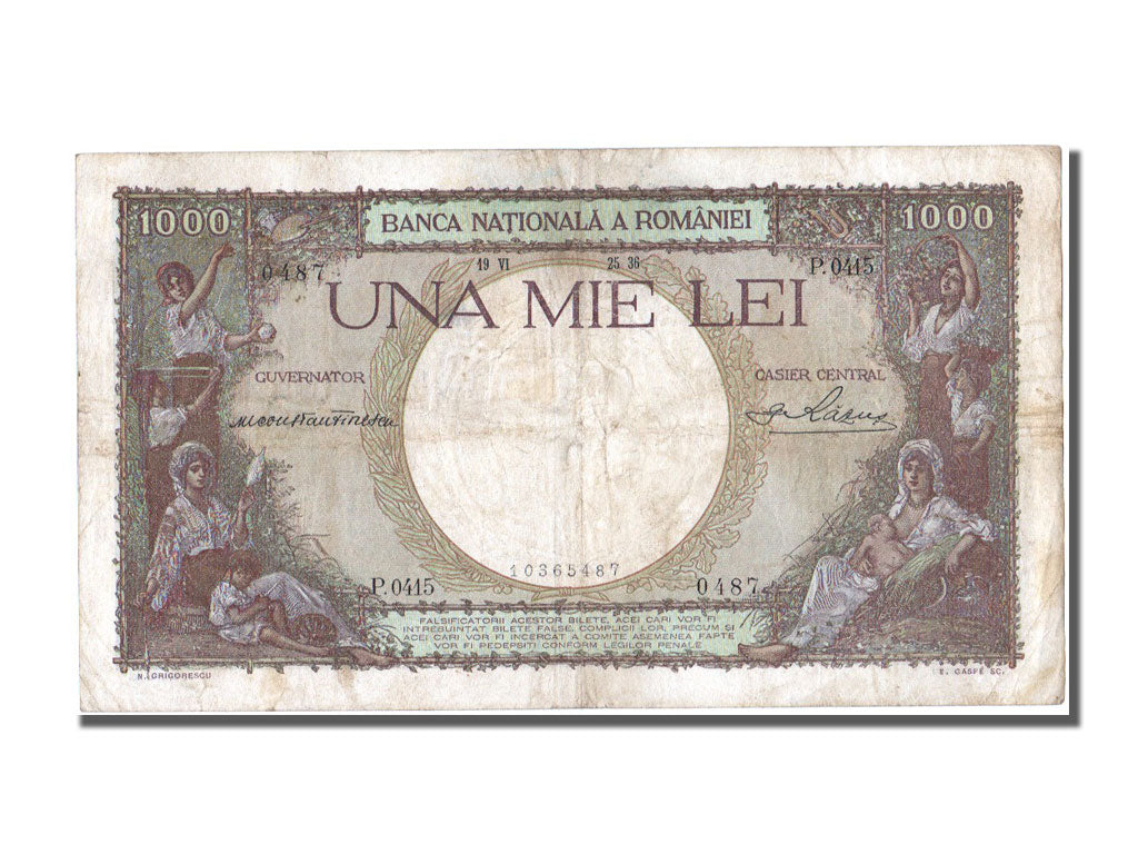 Romania, 1000 Lei, 1936, KM #44a, 1936-06-25, EF(40-45), P