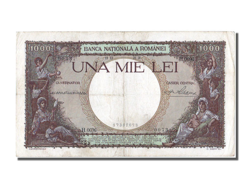 Banknote, Romania, 1000 Lei, 1938, 1938-12-21, KM:47a, EF(40-45)