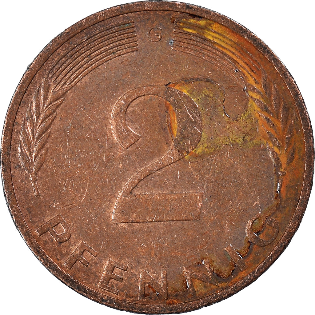 Moeda, ALEMANHA - REPÚBLICA FEDERAL, 2 Pfennig, 1976