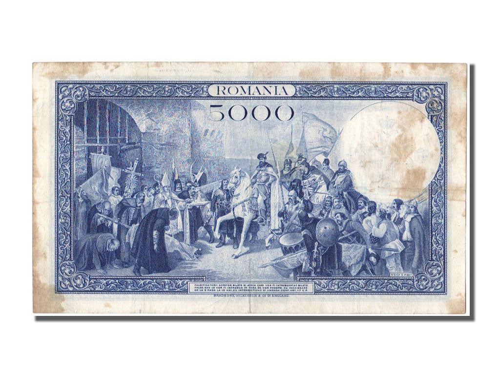 Romania, 5000 Lei, 1940, KM #48a, 1940-09-06, VF(30-35), W1