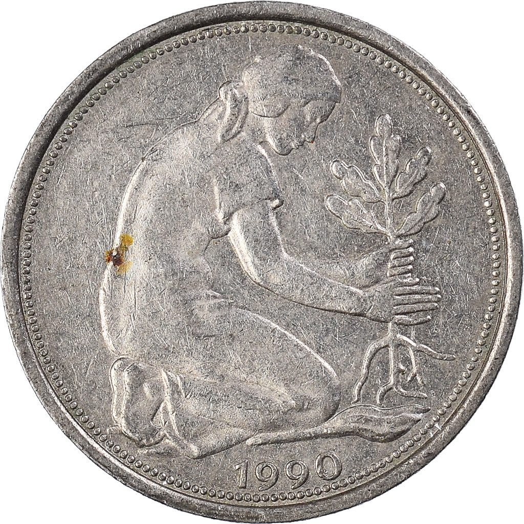 Munten, Federale Duitse Republiek, 50 Pfennig, 1990