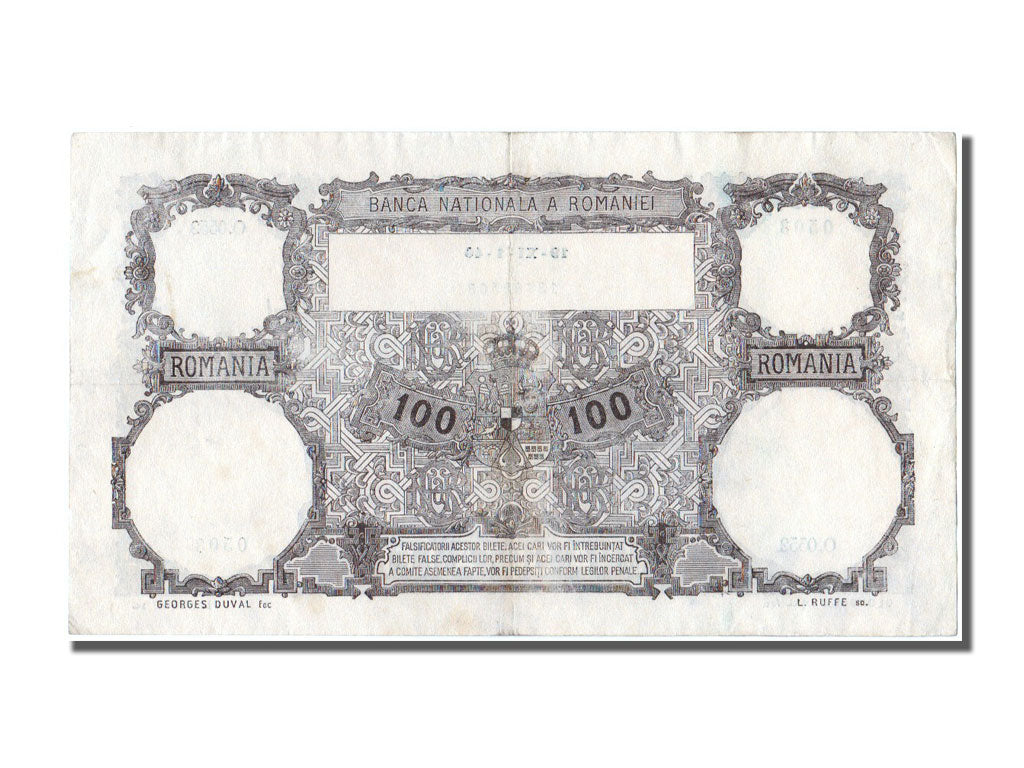 Romania, 100 Lei, 1940, KM #50a, 1940-11-01, AU(50-53), O