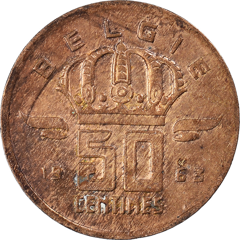 Coin, Belgium, 50 Centimes, 1963