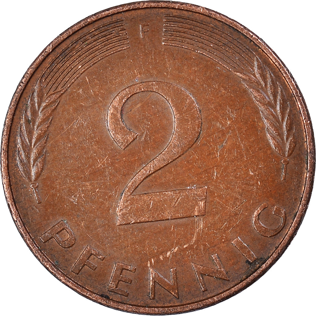 Moeda, ALEMANHA - REPÚBLICA FEDERAL, 2 Pfennig, 1983