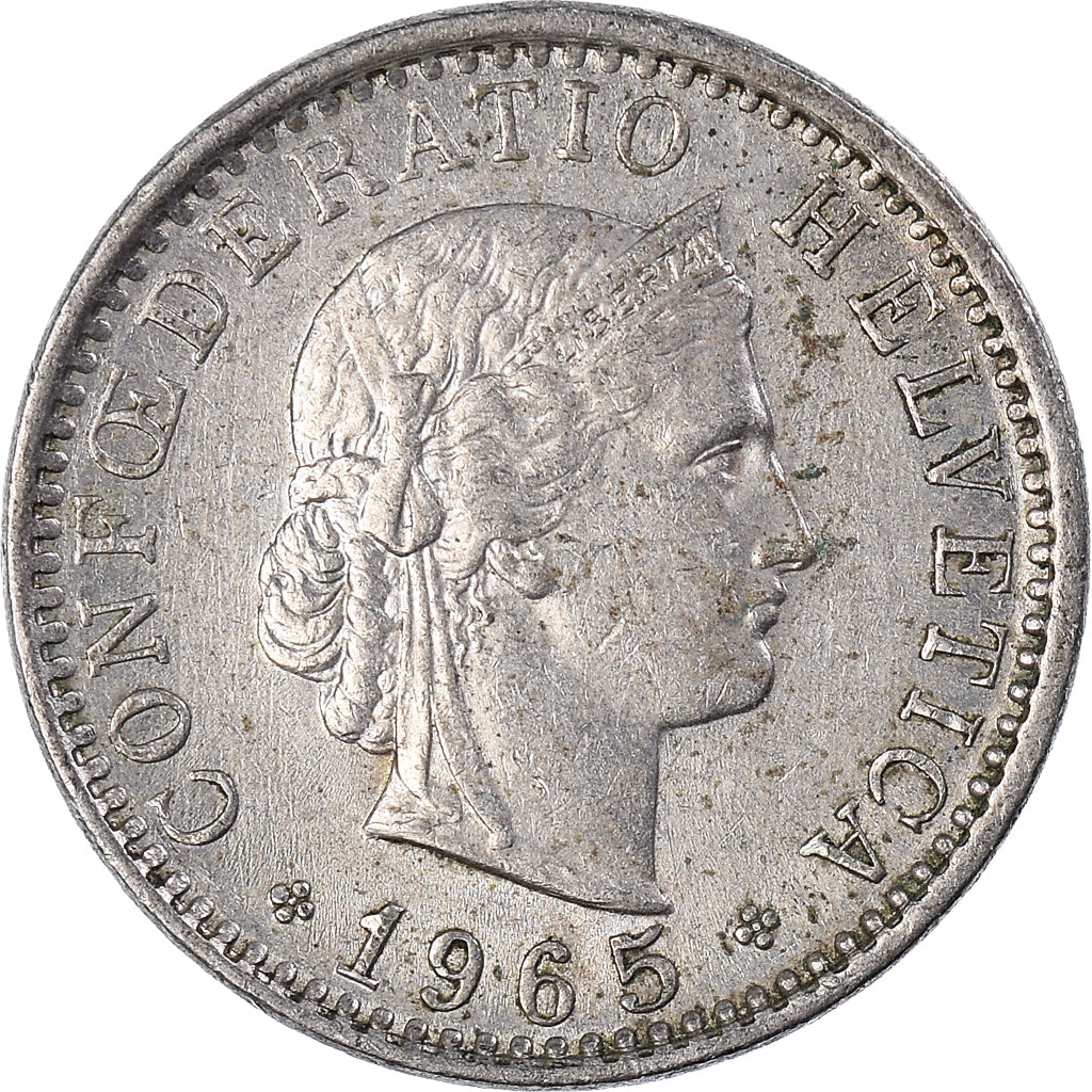 Münze, Schweiz, 20 Rappen, 1965