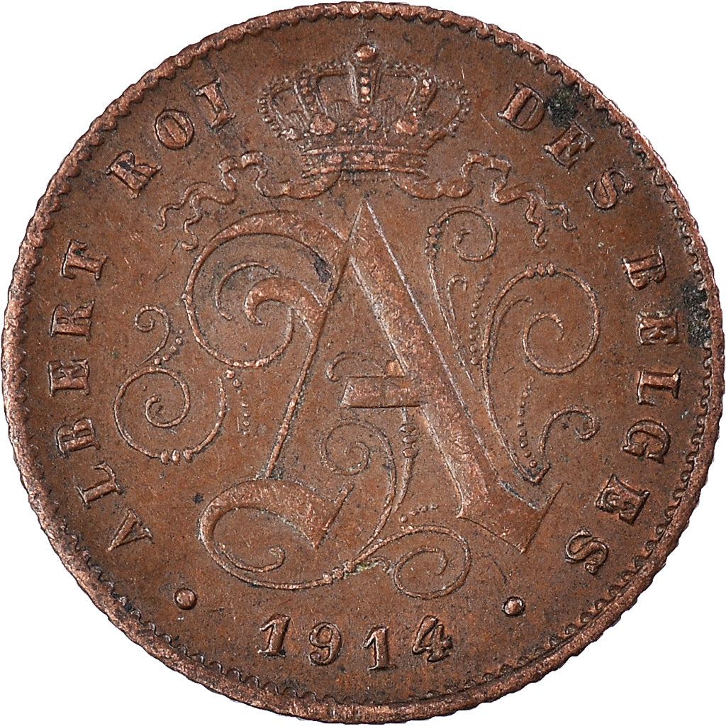 Coin, Belgium, Centime, 1914