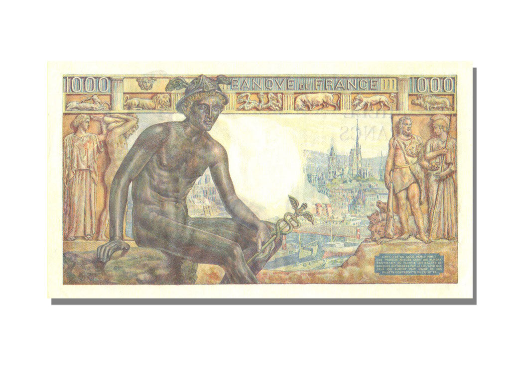France, 1000 Francs, 1 000 F 1942-1943 ''Déesse Déméter'', 1942, KM #102, 194...
