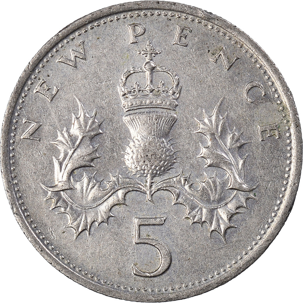 Münze, Großbritannien, 5 New Pence, 1978