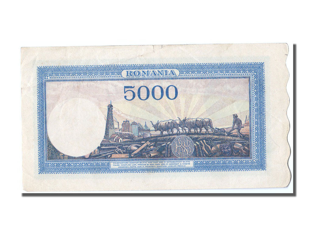 Geldschein, Rumänien, 5000 Lei, 1944, 1944-05-02, VZ+