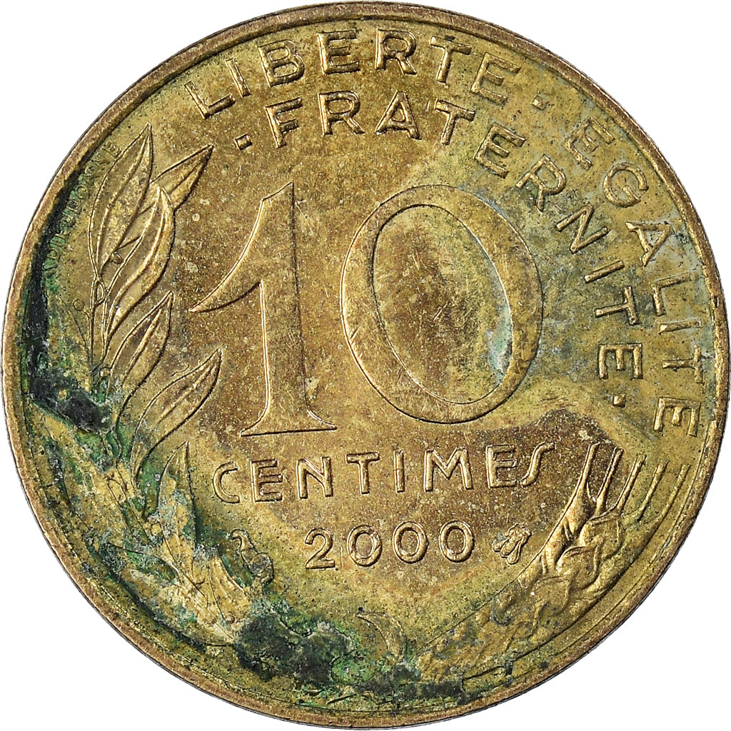Moeda, França, 10 Centimes, 2000