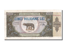 Romania, 5,000,000 Lei, 1947, KM #61b, 1947-06-25, AU(55-58), 1