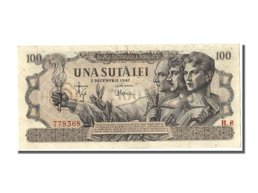 Romania, 100 Lei, 1947, KM #67a, 1947-12-05, UNC(63), H.8