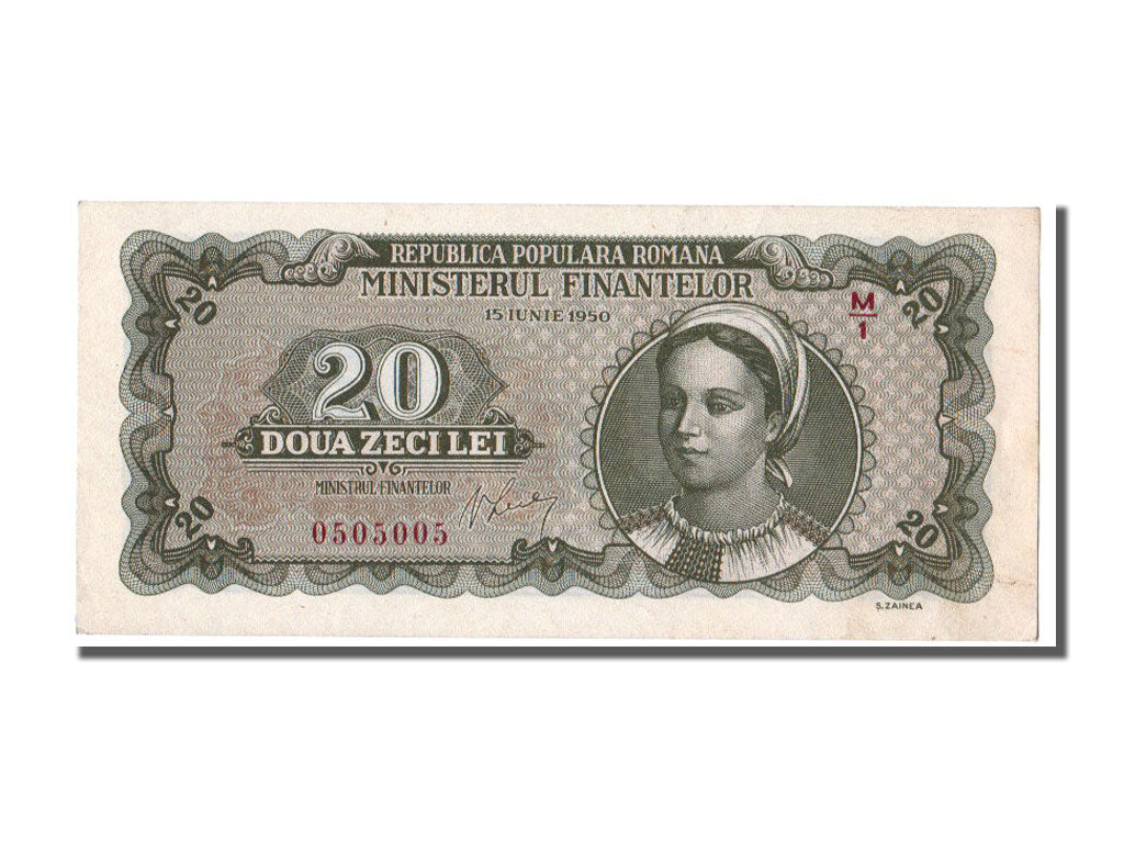 Romania, 20 Lei, 1950, KM #84a, 1950-06-15, UNC(65-70), M1