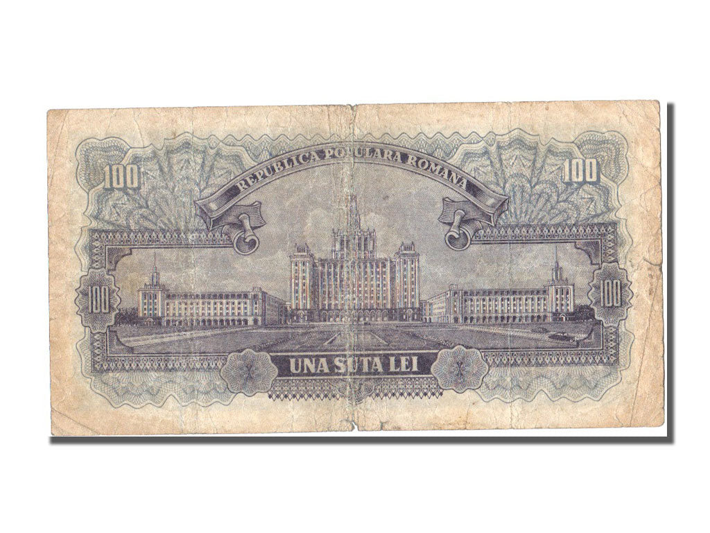 Romania, 100 Lei, 1952, KM #90b, VF(20-25), T 1