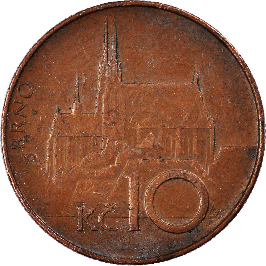 Moneda, República Checa, 10 Korun, 1993