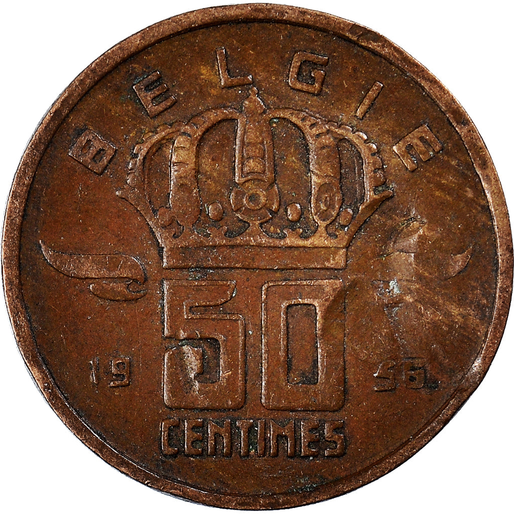 Moneta, Belgio, 50 Centimes, 1956