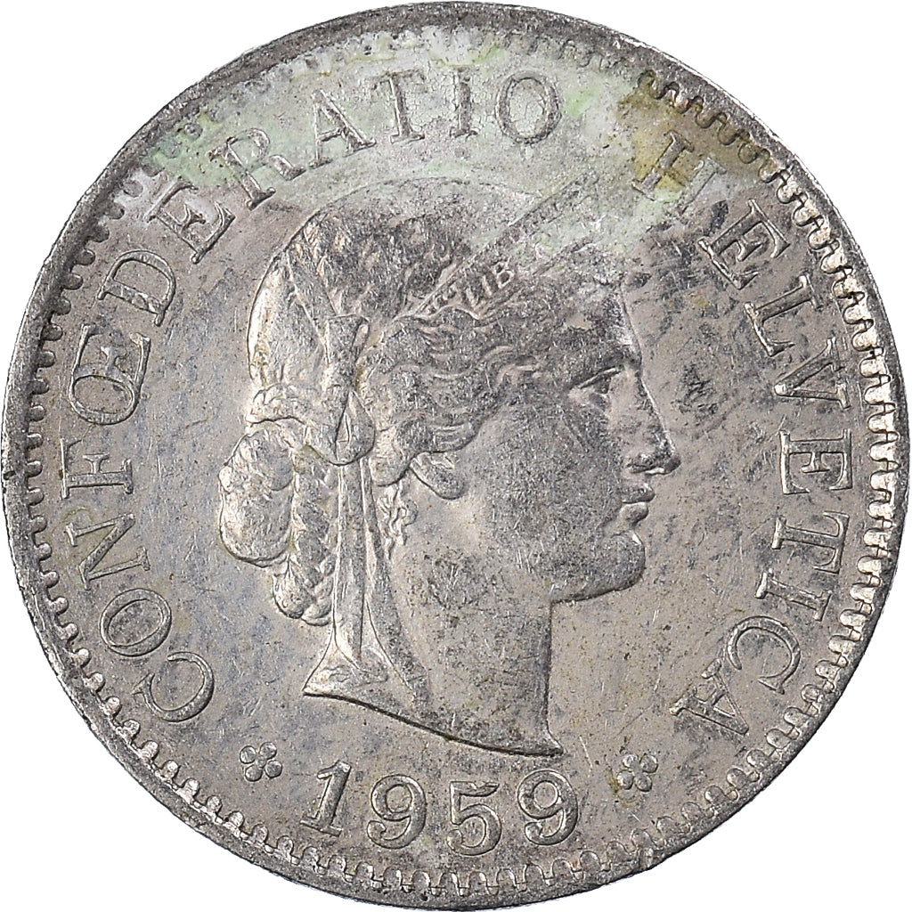 Moeda, Suíça, 5 Rappen, 1959